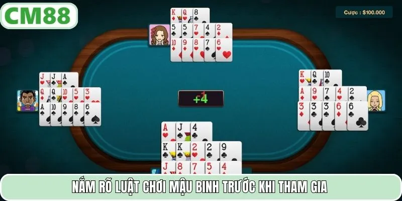 Nắm rõ luật chơi Mậu Binh trước khi tham gia